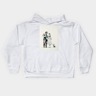 Banksy Stop And Search Kids Hoodie